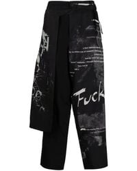 Yohji Yamamoto - Overlapping-Panel Straight-Leg Trousers - Lyst