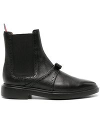 Thom Browne - Bow-detailing Leather Chelsea Boots - Lyst