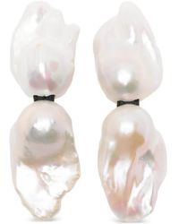 Monies - Sable Baroque Pearl-Embellished Earrings - Lyst