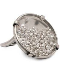 Ann Demeulemeester - Bague Ornées De Perles À Détail En Verre - Lyst