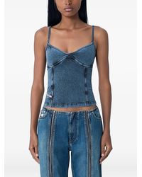 DIESEL - Denim Tank Top - Lyst