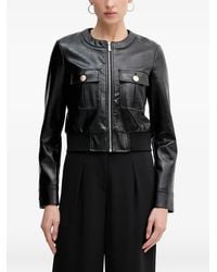Sisley - Flap-Pockets Zipped Biker Jacket - Lyst