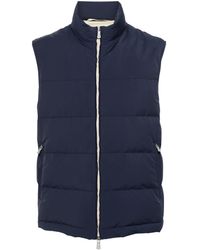 Eleventy - Quilted Down Gilet - Lyst
