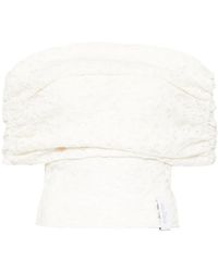 ROKH - Off Shoulder Multi Buttons Laced Top - Lyst