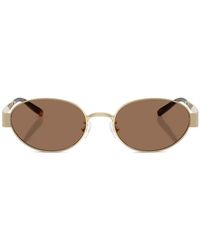 Tory Burch - Oval-Frame Logo-Detail Sunglasses - Lyst