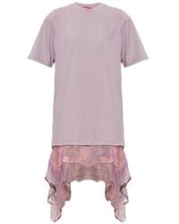 DIESEL - D-Oreny Lace-Trimmed Handkerchief-Hem Asymmetric Dress - Lyst