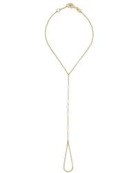 Jewels Aficionado - 18K Rose Clasisic Cut-Diamond Hand Chain Bracelet - Lyst