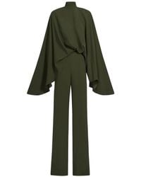 ‎Taller Marmo - Eolia Cape-Sleeve Jumpsuit - Lyst