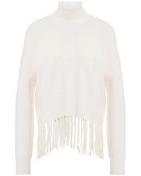 Kaos - Rollkragenpullover Mit Fransen - Lyst