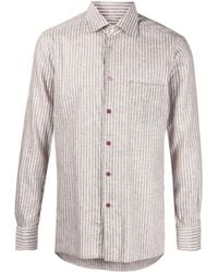 Kiton - Gestreept Overhemd - Lyst