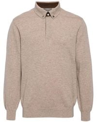 N.Peal Cashmere - Long-sleeve Knitted Polo Shirt - Lyst