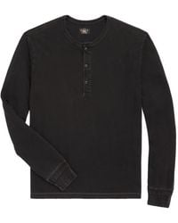 RRL - Top Henley A Maniche Lunghe - Lyst