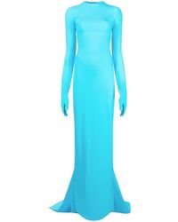 Balenciaga - Long-sleeve Fishtail Evening Gown - Lyst