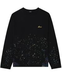 we11done - Splatter Long-Sleeves T-Shirt - Lyst