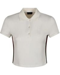 Gucci - Rib Cotton Jersey Polo Shirt With Web - Lyst