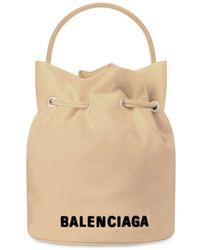 Balenciaga Fluo Yellow Nylon Wheel Bucket Bag