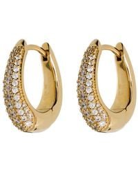 Tom Wood - Liz Pavé Hoop Earrings - Lyst