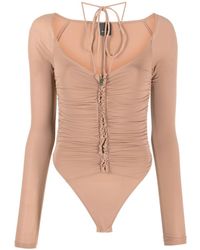 Pinko - Ruched Long-sleeve Body - Lyst