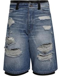 Earthling VIP - Stacked Denim Shorts - Lyst