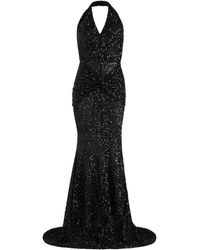 Patou - Sequinned Halterneck Maxi Dress - Lyst