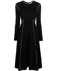 Nissa - Rhinestone Embellished Viscose Dress - Lyst