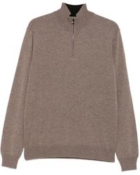 Corneliani - High-Neck Half-Zip Sweater - Lyst