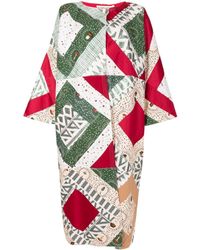 Olympiah - Sequin-embellished Patchwork Cotton-blend Kimono - Lyst