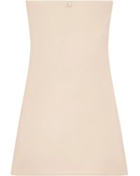 Courreges - Logo-Appliqué Mini Dress - Lyst