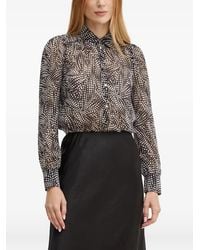 Morgan - Polka-Dot Sheer Shirt - Lyst