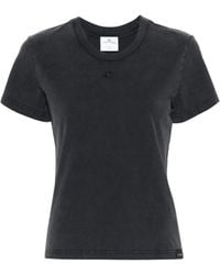 Courreges - T-Shirt En Coton À Logo Brodé - Lyst