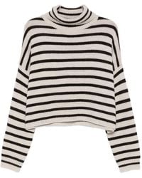 Lisa Yang - Zerlina Striped Roll-Neck Sweater - Lyst