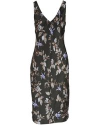 Vince - Midi-Jurk Met Bloemenprint - Lyst