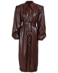 ROWEN ROSE - Buttoned-Up Belted Coat - Lyst