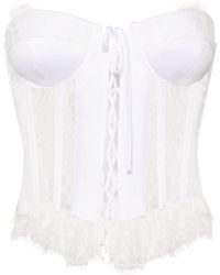Moschino - Lace-panelling Bustier Top - Lyst