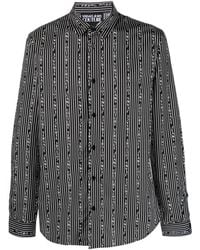 Versace - Camicia a righe con stampa - Lyst