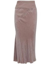 Rick Owens - Bias-Cut Velvet Midi Skirt - Lyst