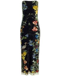 Alice + Olivia - Delora Strapless Midi Dress - Lyst