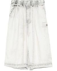 Maison Mihara Yasuhiro - Aged Linen Wide Shorts - Lyst