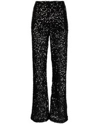 P.A.R.O.S.H. - Sequin-emebllished Wide-leg Trousers - Lyst