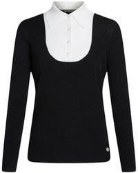 KARL LAGERFELD - Shirt-Detail Sweater - Lyst