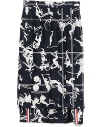 Thom Browne - Jupe Plissée À Coupe Mi-Longue - Lyst