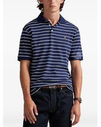 Polo Ralph Lauren - Striped-Pattern Logo-Embroidered Polo Shirt - Lyst