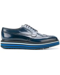 prada mens platform brogues