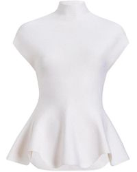 KHAITE - Andra Peplum Top - Lyst
