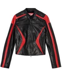 DIESEL - Leather Jacket - Lyst