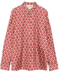Valentino Garavani - Geometric-Print Silk Shirt - Lyst