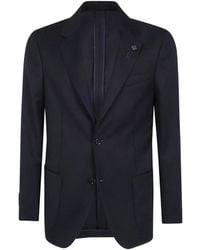 Lardini - Herringbone-Pattern Single-Breasted Blazer - Lyst