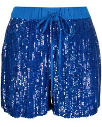 P.A.R.O.S.H. - Sequin-embellished Drawstring Shorts - Lyst
