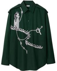 Burberry - Knight Hardware Cotton Shirt - Lyst