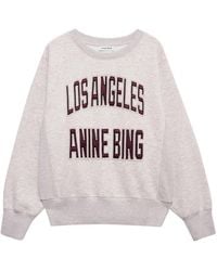 Anine Bing - "Harry" Shrunken Sweatshirt La - Lyst